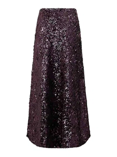 RABANNE PURPLE SEQUIN SKIRT