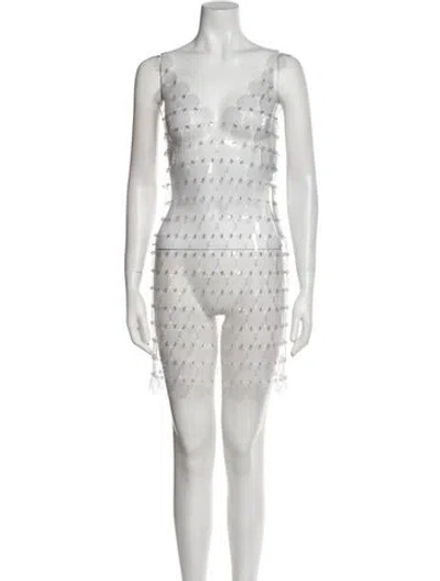 Pre-owned Rabanne Pvc Mini Dress In Transparent
