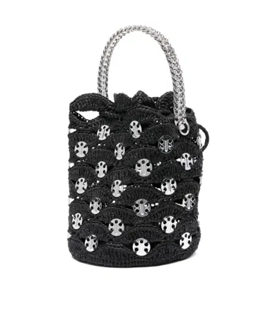 Rabanne Raffia Bucket Bag