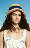 Rabanne Raffia Bucket Hat In Multi