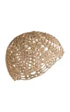 Rabanne Raffia Cap In Brown