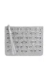 Rabanne Raffia Clutch Bag In Silver