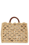 Rabanne Raffia Disc Tote