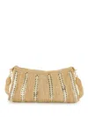 Rabanne Raffia Handbag With Silver Inserts