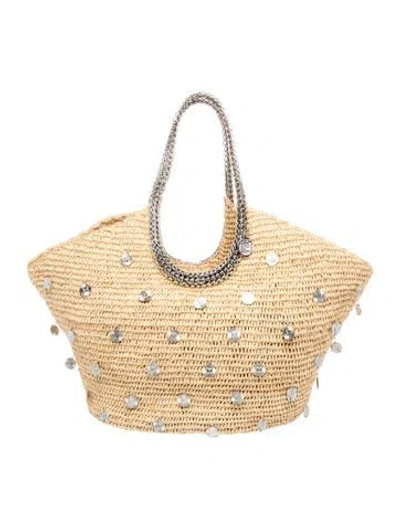 Pre-owned Rabanne Raffia Hobo In Neutrals
