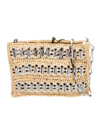 Pre-owned Rabanne Raffia Minaudière In Multicolor