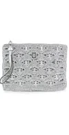 Rabanne Raffia Pouch Silver