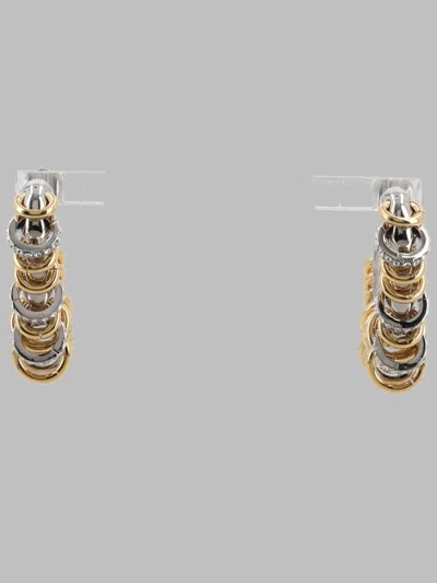 Rabanne Raffined Brass Finish Earrings In Gold