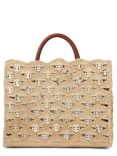 Rabanne Rafia Bag In Beige