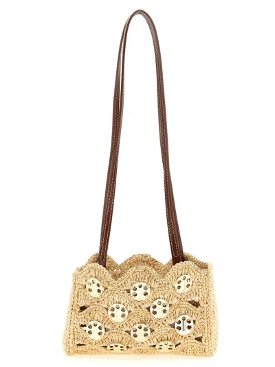 Rabanne Ramie Shoulder Women's Bag In Beige