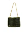 Rabanne Rectangular Shoulder Bag In Black