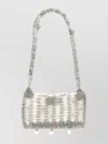 Rabanne Rectangular Shoulder Bag With Crystal And Chain