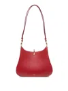 Rabanne Ring Leather Shoulder Bag In Red