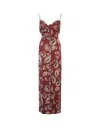 Rabanne Paisley-print Maxi Dress - Women's - Viscose/spandex/elastane In Red