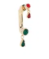 Rabanne Rhinestone Embellished Drop Earrings In Yellow