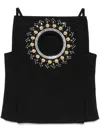 Rabanne Rhinestone-embellished Top In Black