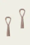 Rabanne Rhinestone Hoop Earrings In Gold Crystal
