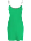 Rabanne Minidress With Rhinestones In Green