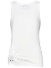 Rabanne Ring-detail Cotton-blend Jersey Tank Top In White