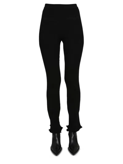 RABANNE RIBBED FLARE LEGGINGS WITH ELASTIC WAISTBAND