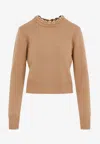 Rabanne Ribbed Knit Wool Cashmere Sweater