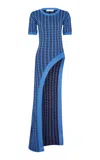 Rabanne Ribbed Split Top In Blue