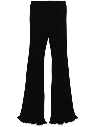 Rabanne Ribbed Trousers In Black