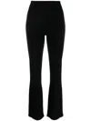 Rabanne Ribbed Wool-blend Trousers In Black