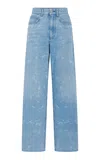 Rabanne Rigid Low-rise Wide-leg Jeans In Medium Wash