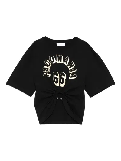Rabanne Ring-detail T-shirt In Black