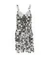 Rabanne Sequins Maxi Dress Sheer Overlay In Gray