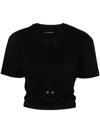 Rabanne Cropped Cut T-shirt In Schwarz