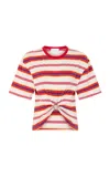 Rabanne Ring-gathered Stretch-cotton Crop Top In Red