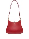 Rabanne Ring Leather Shoulder Bag In Red
