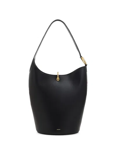 Rabanne Ring Leather Tote Bag In Black