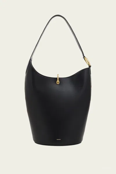 Rabanne Ring Leather Tote Bag In Black