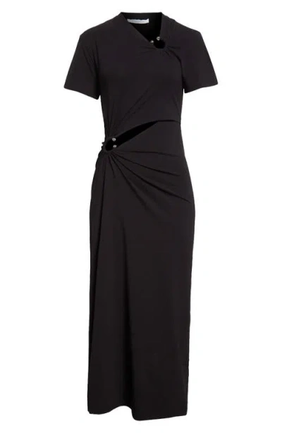 RABANNE RABANNE RING PIERCED JERSEY DRESS