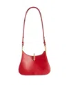 Rabanne Structured Leather Shoulder Bag With Gold Ring Hardware In Red