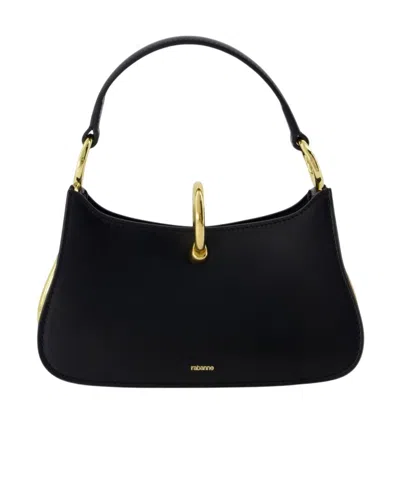 Rabanne Ring-handle Clutch Bag In Black