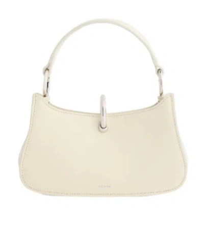 Rabanne Ring-handle Clutch Bag In White
