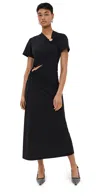 Rabanne Black Long Piercing Maxi Dress In Black