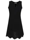 Rabanne Crochet-knit Minidress In Black