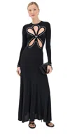 Rabanne Second Skin Effect Long Dress In Black