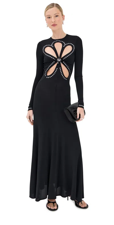RABANNE ROBE DRESS BLACK