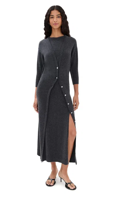 Rabanne Robe Dress Dark Grey In Gray