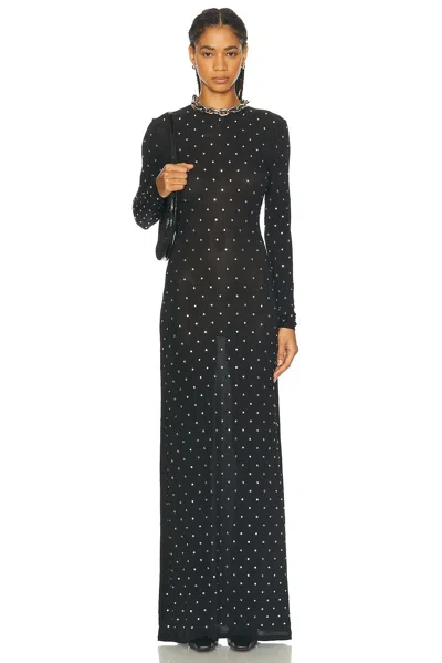 Rabanne Robe Long Dress In Black