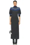 Rabanne Robe Long Sweater Dress In Dark Grey