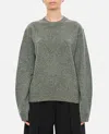Rabanne Round Neck Wool And Cashmere Pullover In Green