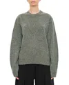 Rabanne Round Neck Wool And Cashmere Pullover In Grey