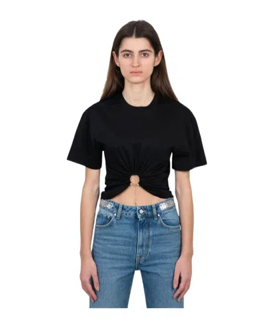 RABANNE PIERCING-DETAILED T-SHIRT